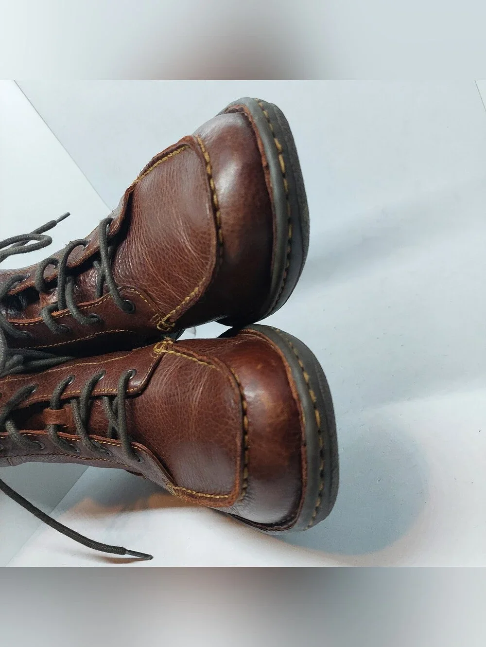 Born Chukka Boot Lace Up Dark Brown Leather Men's Size 12MW Casual Classi Shoes